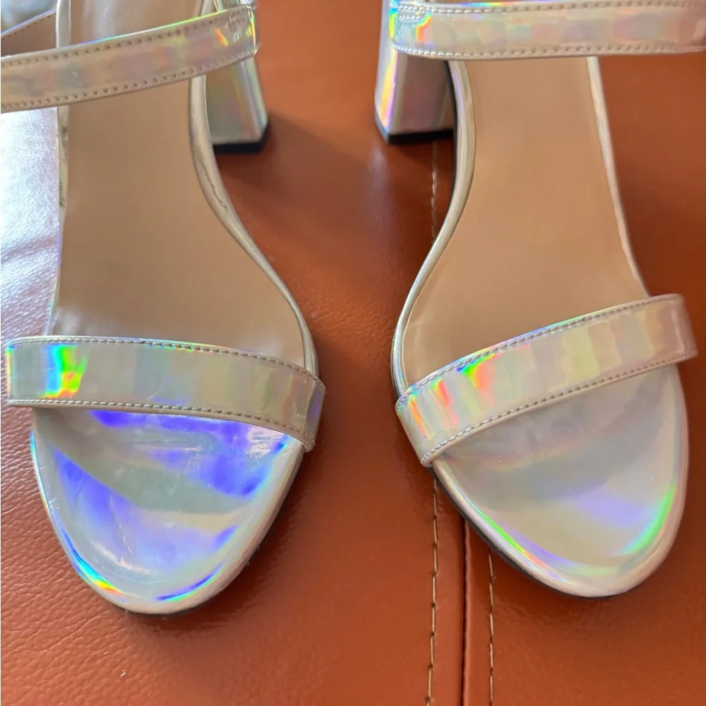 Metallic Strappy Heels